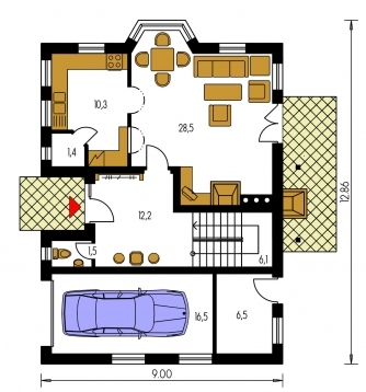 Mirror image | Floor plan of ground floor - EXCLUSIV 240